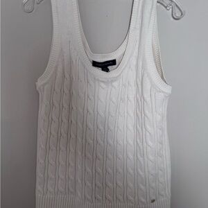 Tommy Hilfiger White Cable Knit Sweater Tank